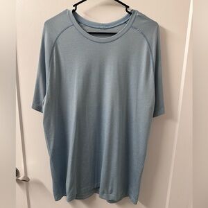 Lululemon Metal Vent Tech Short-Sleeve Shirt 2.0 Peroxide/Breeze Blue